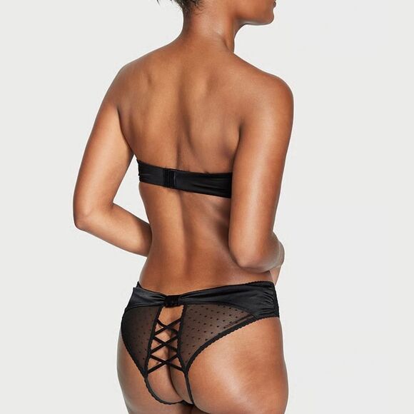 VICTORIA’S SECRET VERY SEXY
Mesh & Satin Bow Cutout Back Open Panty- size SMALL - Picture 4 of 10